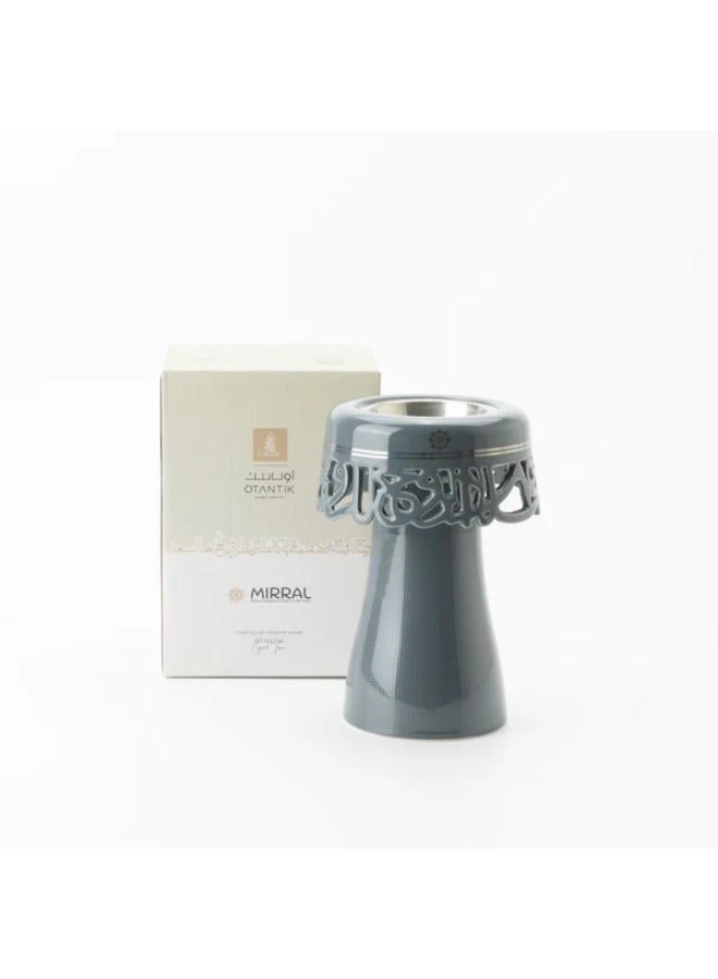 MIRRAL Porcelain Incense Burner From Mirral - Dark Blue + Silver - Image 1